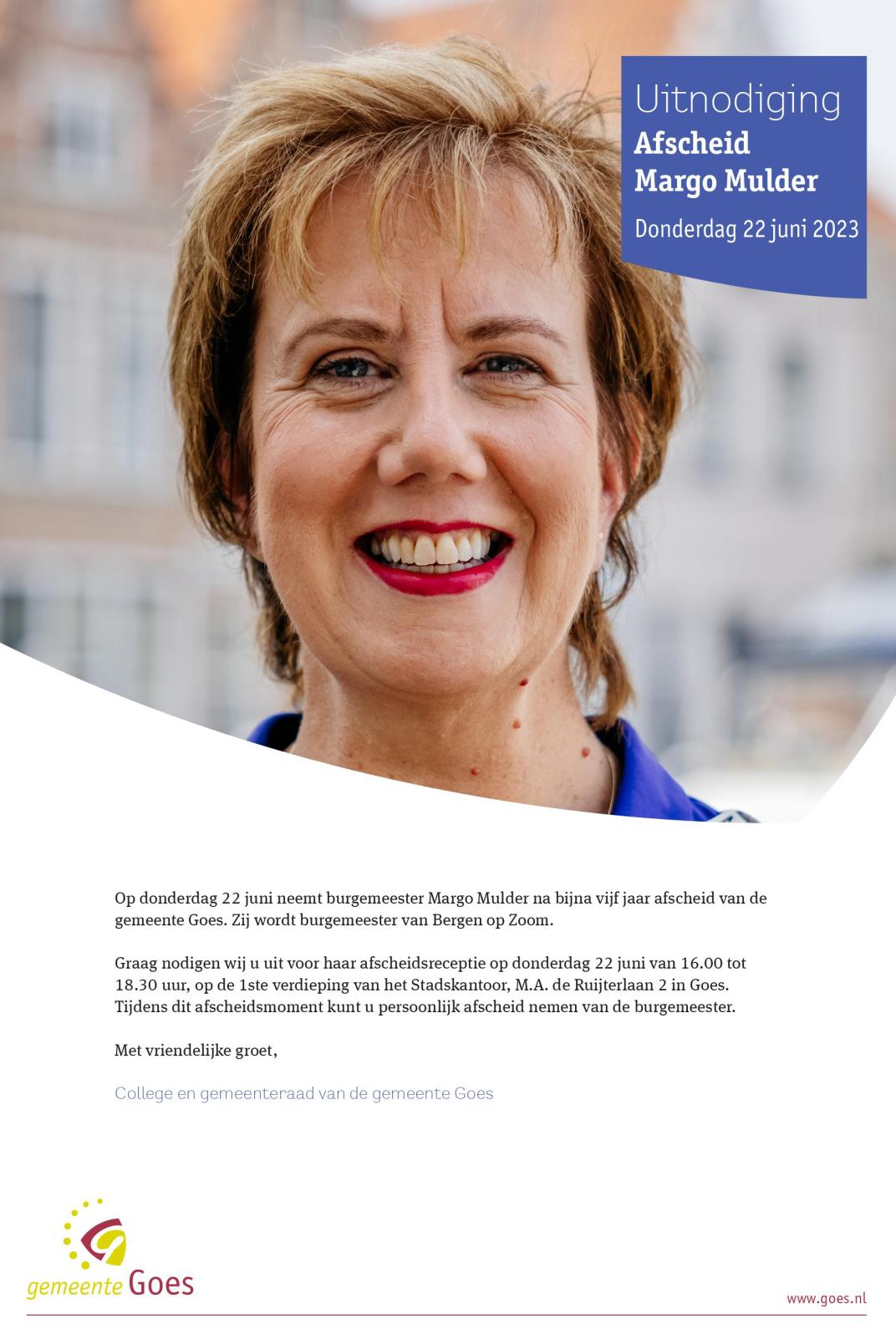 Afscheid burgemeester Margo Mulder