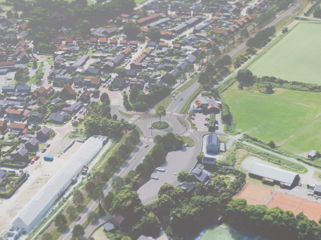 Rotonde vanuit de lucht